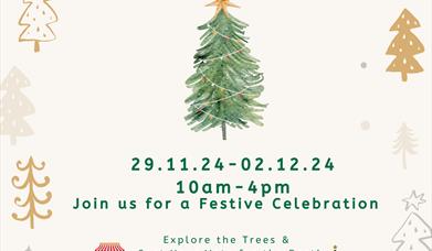 Poster advertising Christmas tree festival