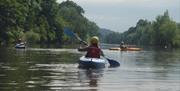 Kayaking on the River Wye at Monmouth with www.inspire2adventure.com perfect for beginners, families, & groups with instructors who will teach basic s